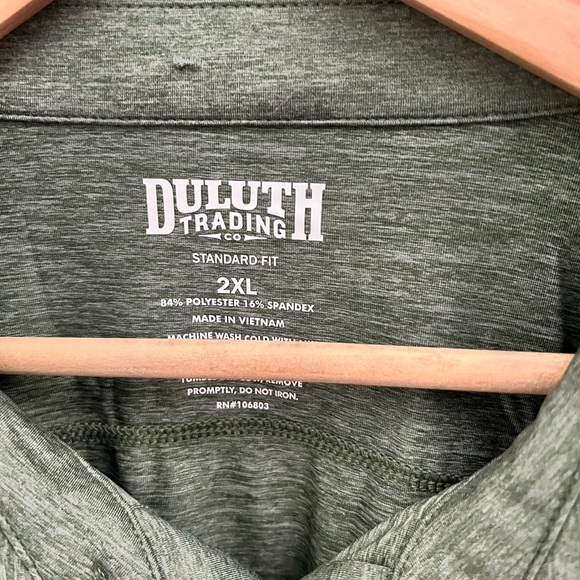 Duluth Trading Co Green Polo Shirt Relaxed Fit - Picture 4 of 7